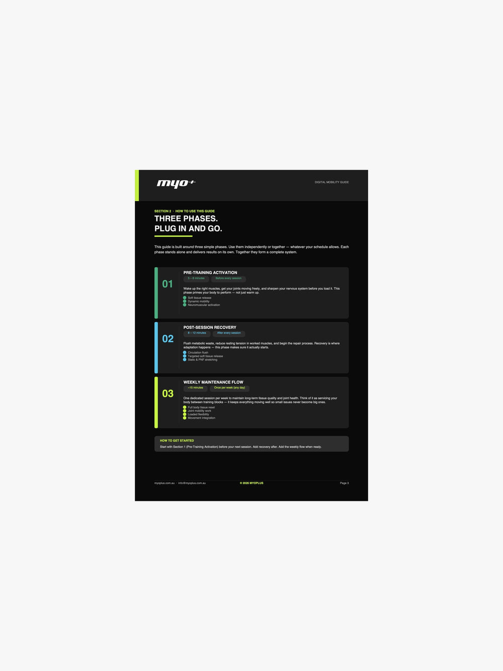 Myo+ Mobility Guide page 3 plug in and go