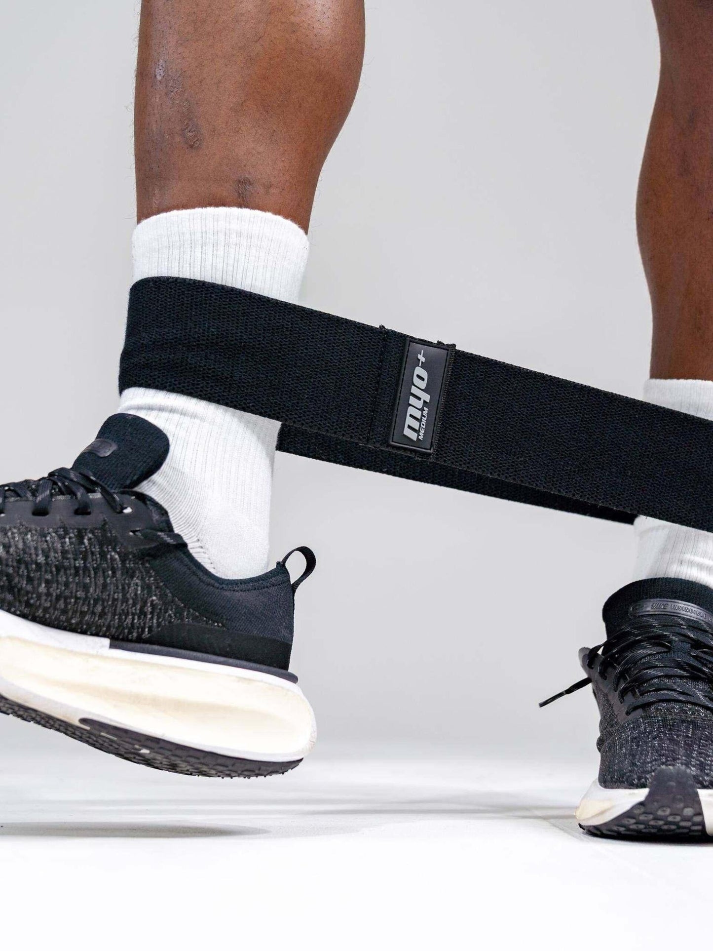 Banded passes (Medium): Athlete using Myoband Medium for lateral leg work