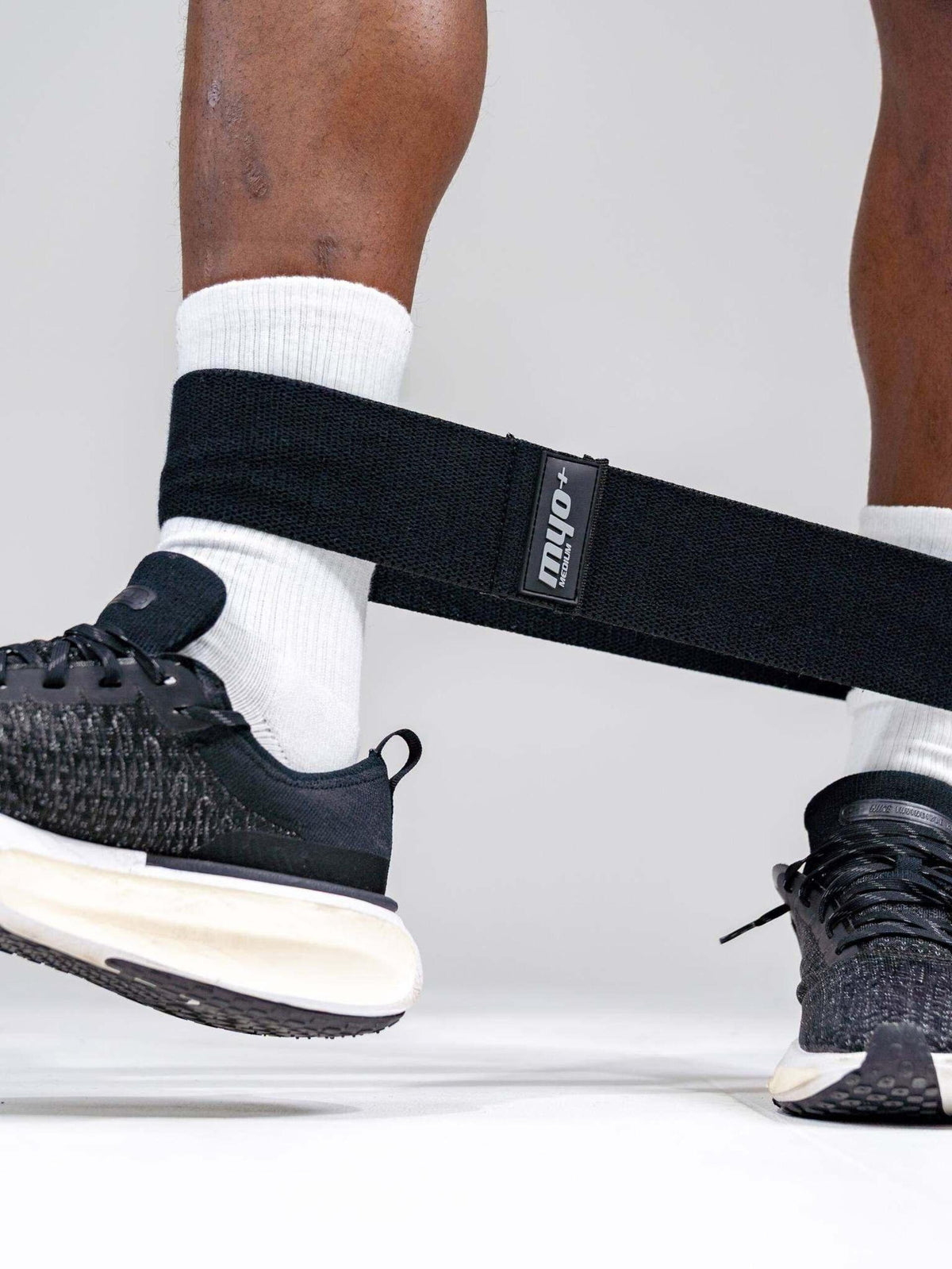 Banded passes (Medium): Athlete using Myoband Medium for lateral leg work