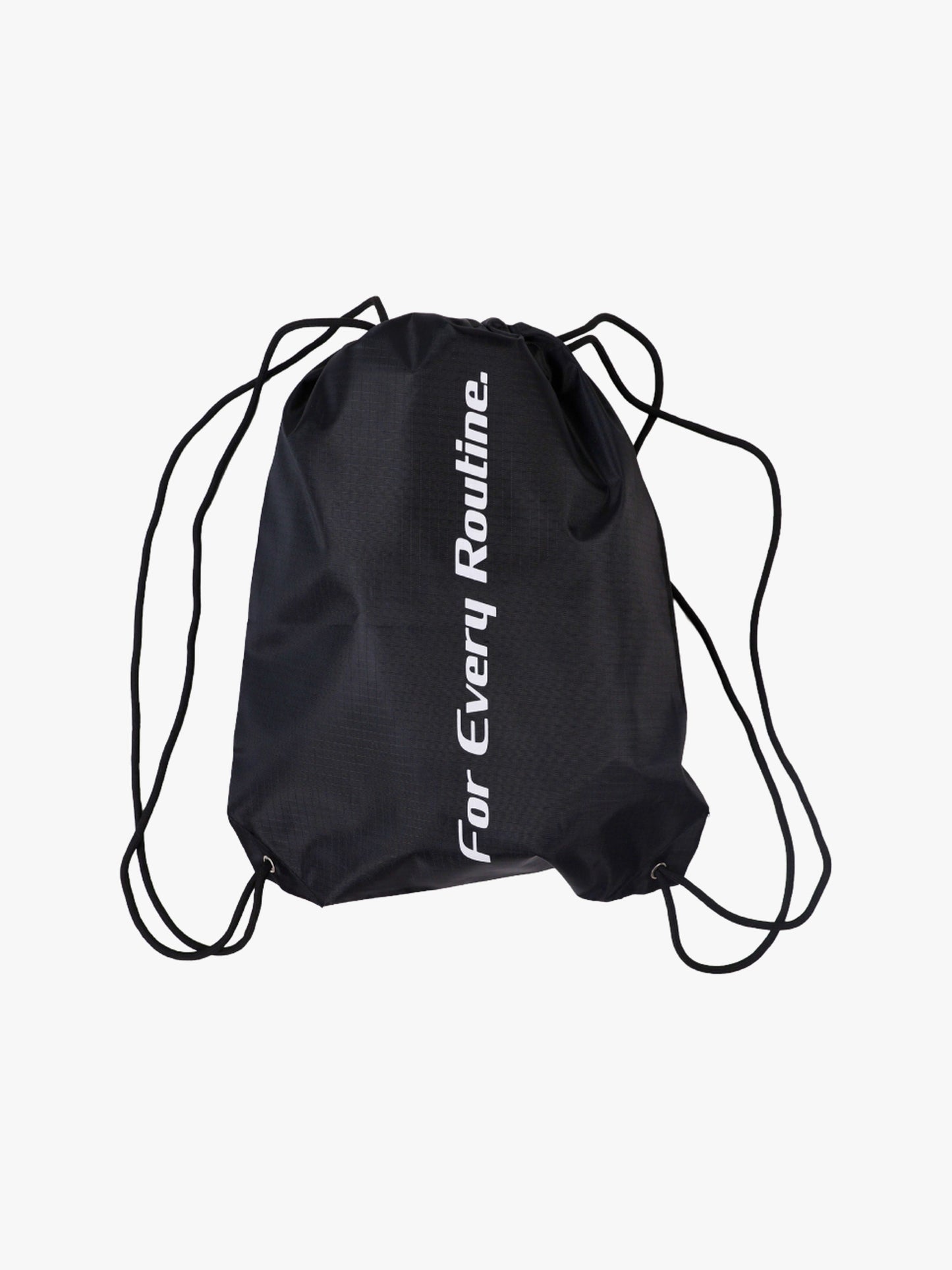 Back view of the Myo+ drawstring carry bag showing the For Every Routine tagline, included with the RecoverCore bundle