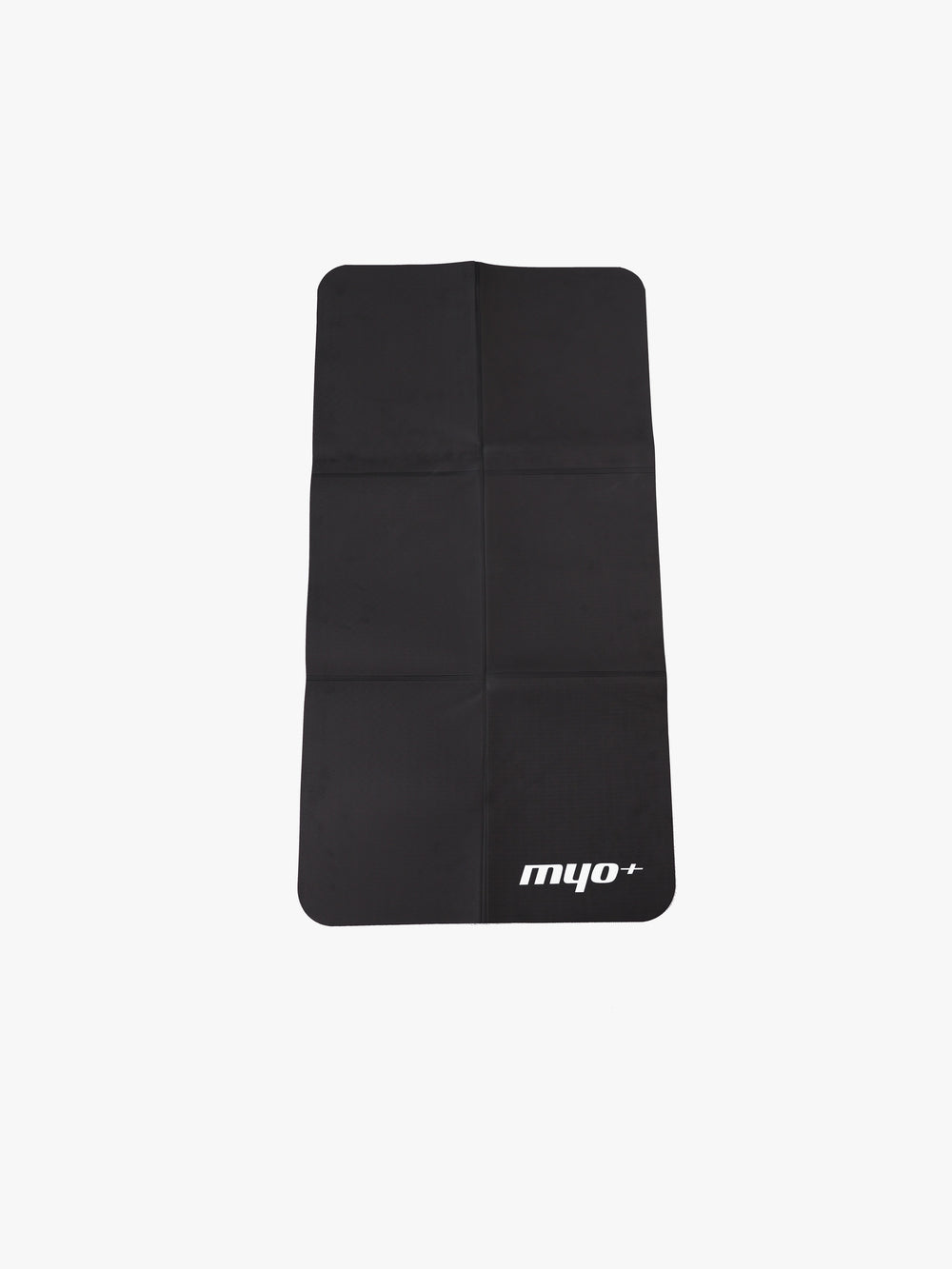 myo+ Fold Mat unfolded to full 115x62cm TPE exercise mat, top view