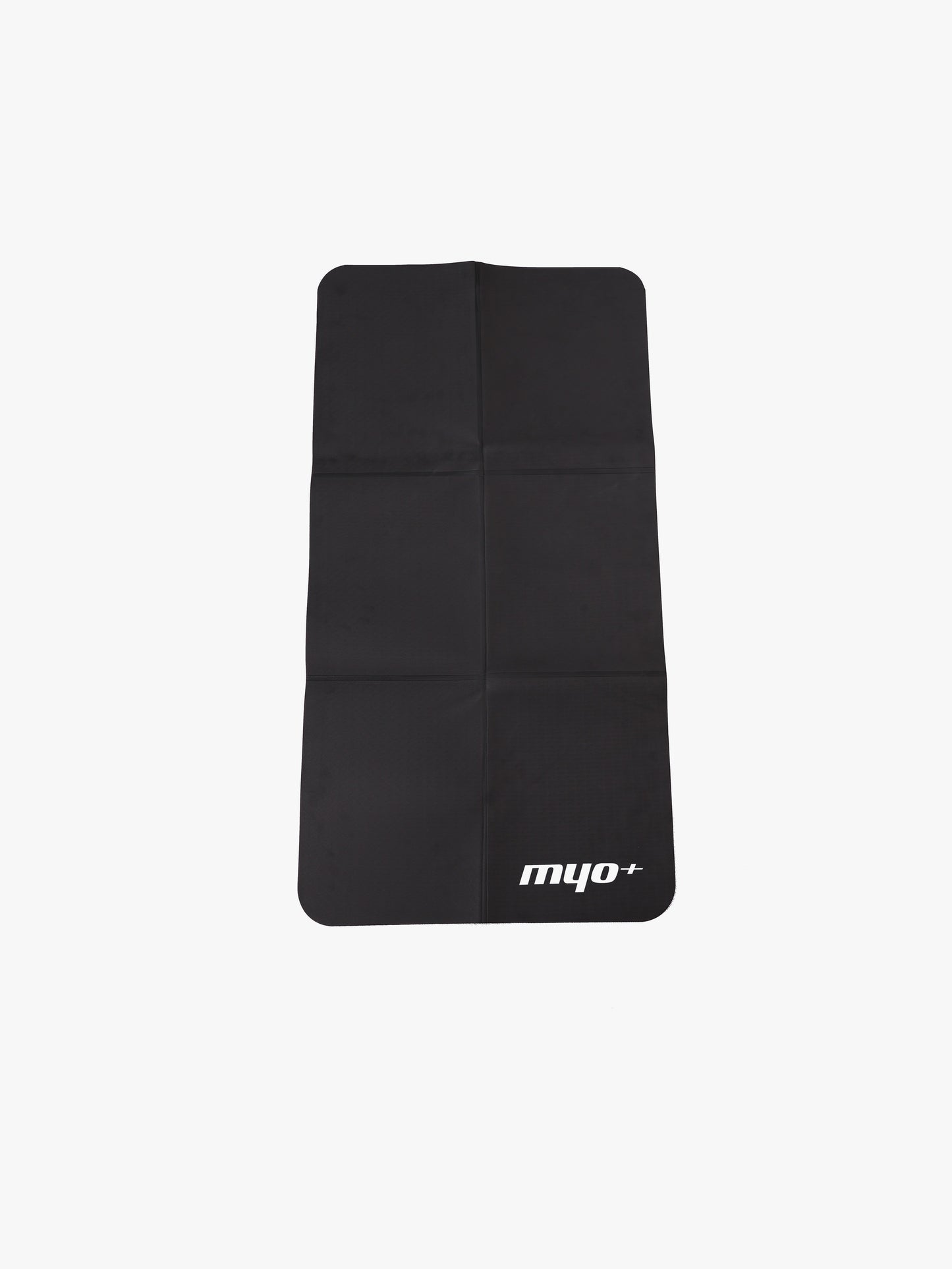 myo+ Fold Mat unfolded to full 115x62cm TPE exercise mat, top view