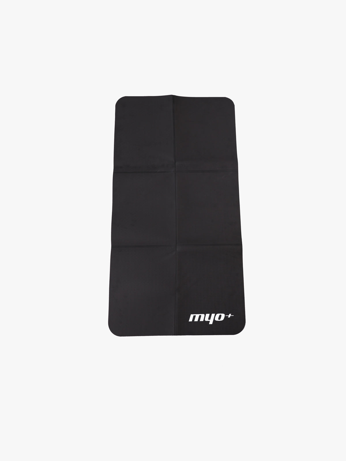 myo+ Fold Mat unfolded to full 115x62cm TPE exercise mat, top view