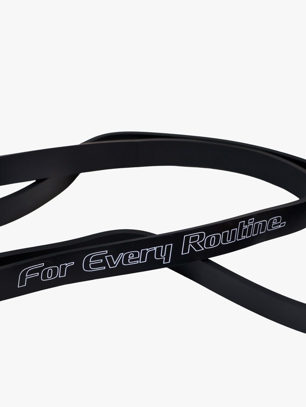 Close-up of the Myo+ Power Band Heavy resistance showing the For Every Routine tagline and premium matte finish