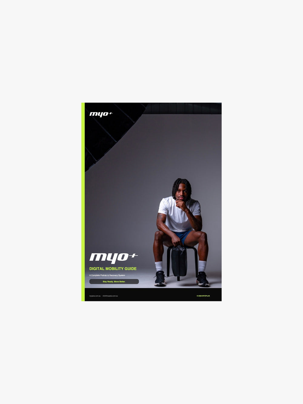 Myo+ Digital Mobility Guide cover, 20-page pre and post-training protocols