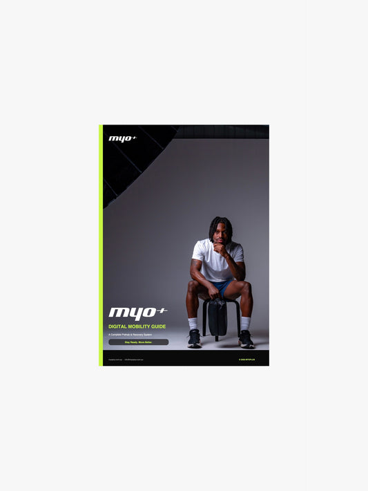 Myo+ Digital Mobility Guide cover, 20-page pre and post-training protocols